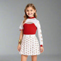 Halloween Cosplay Costume with Hooded Shrug and Pleated Skirt Multi-Piece Set