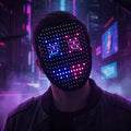 Halloween Red Light Therapy LED Face Mask Up Full Costume Party with USB Rechargeable Battery
