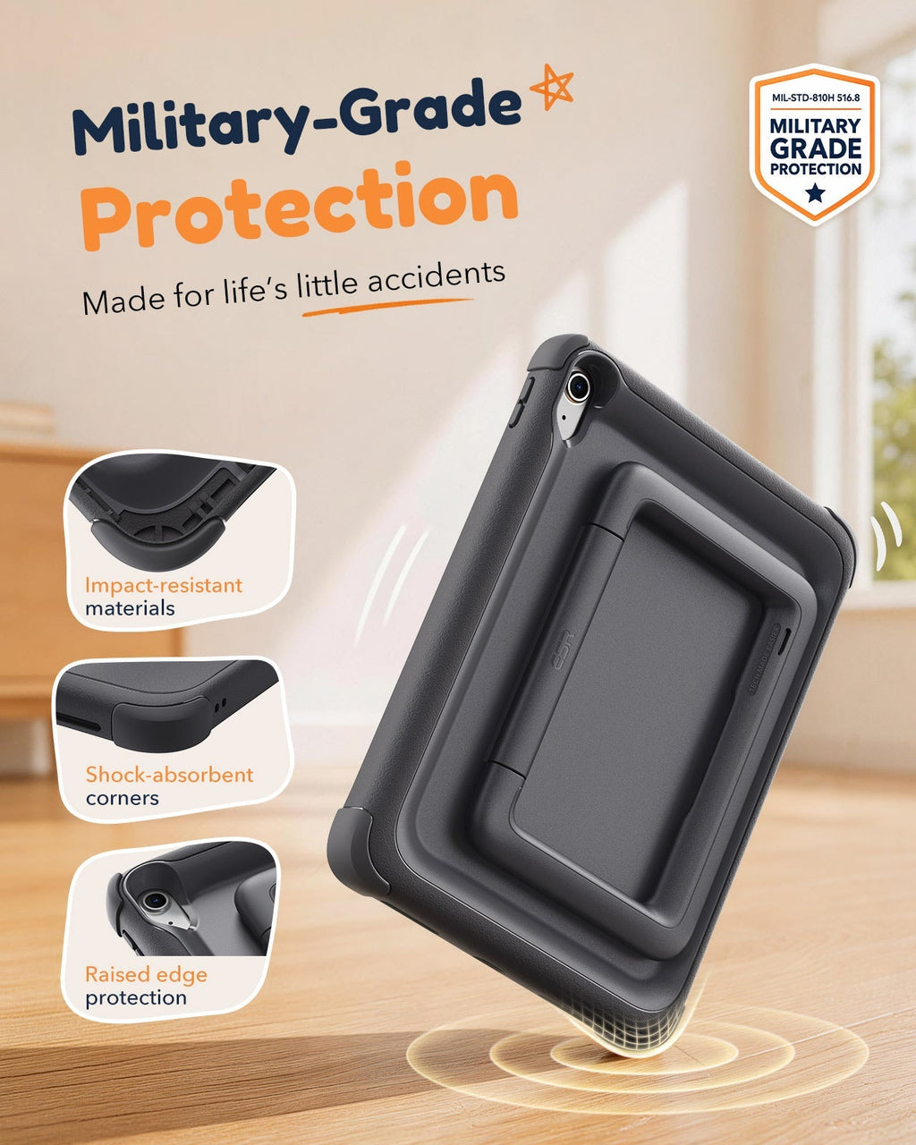 iPad 11" (A16) 2025 Bounce Case for Kids - Black