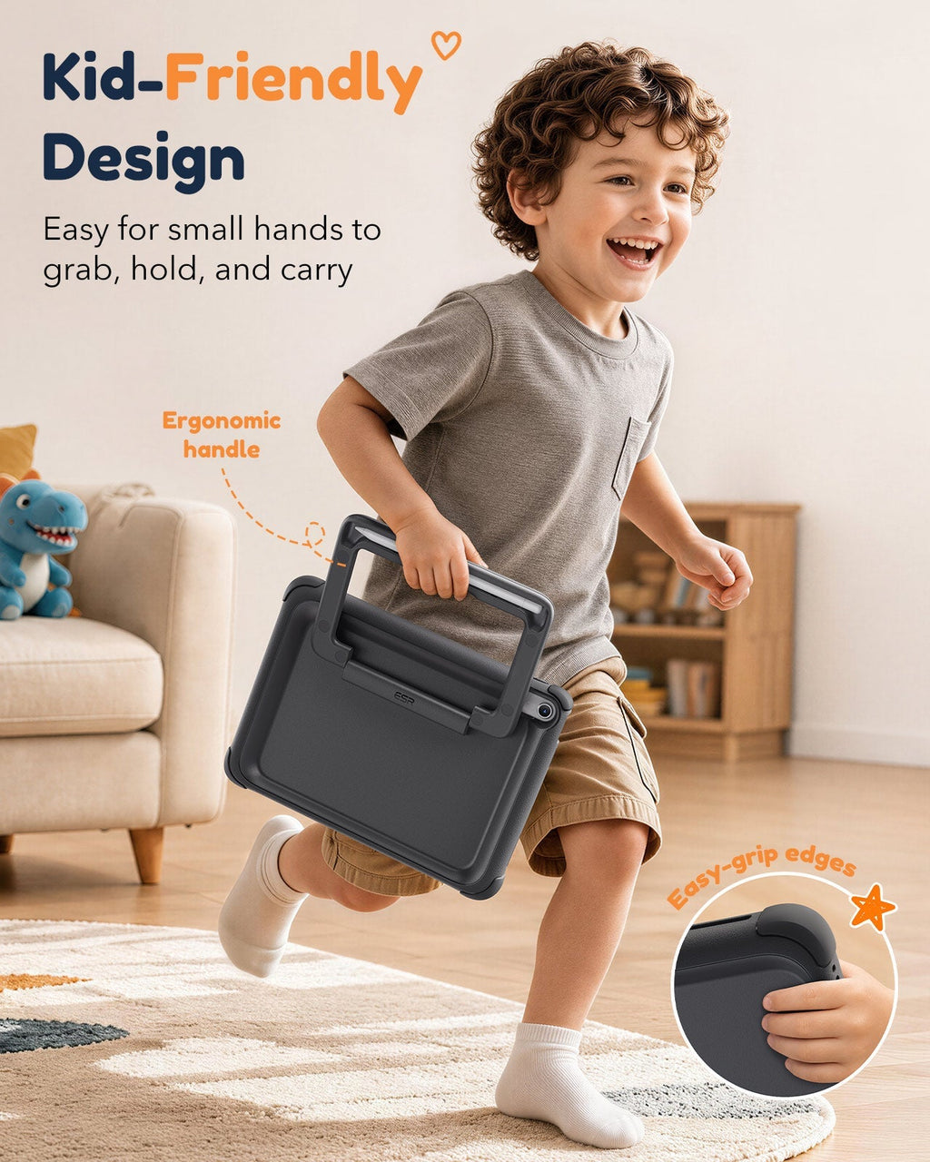 iPad 11" (A16) 2025 Bounce Case for Kids - Black