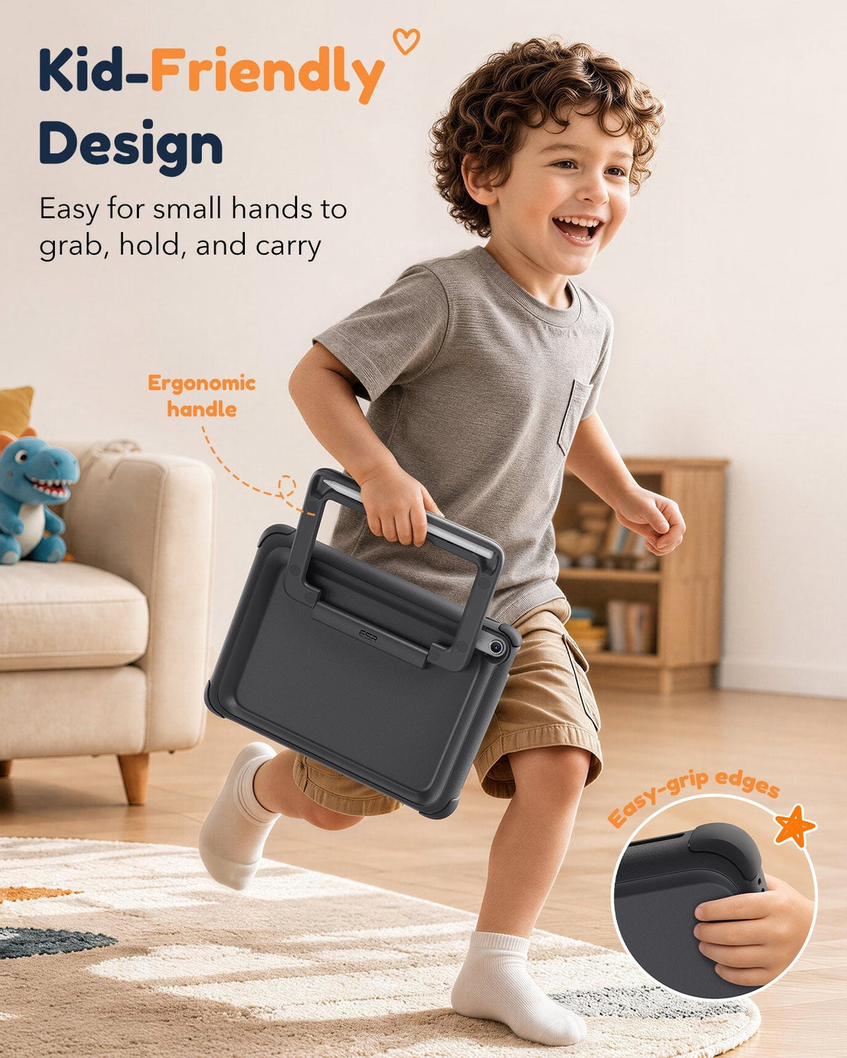 iPad 11" (A16) 2025 Bounce Case for Kids - Black
