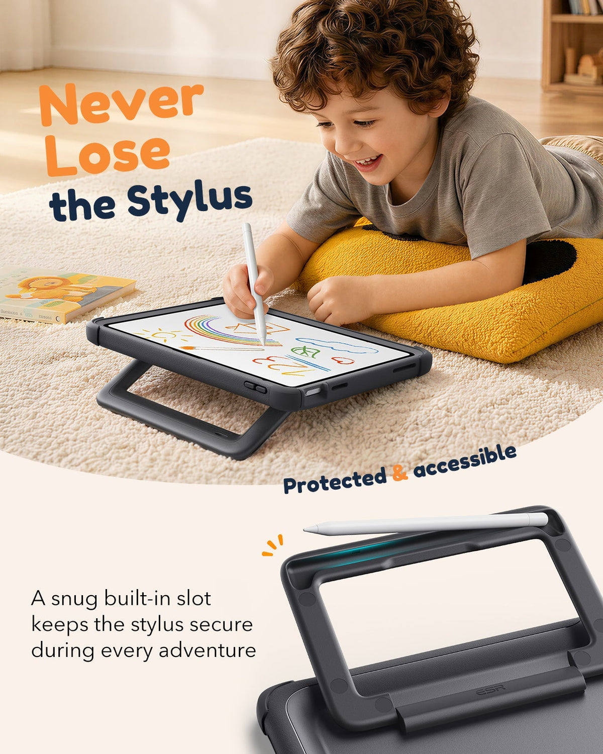 iPad 11" (A16) 2025 Bounce Case for Kids - Black