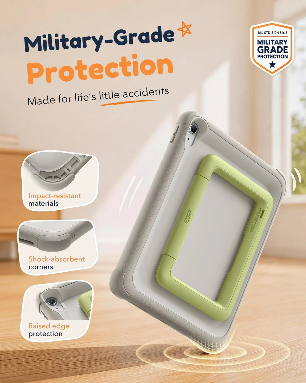 iPad 11" (A16) 2025 Bounce Case for Kids - Gray