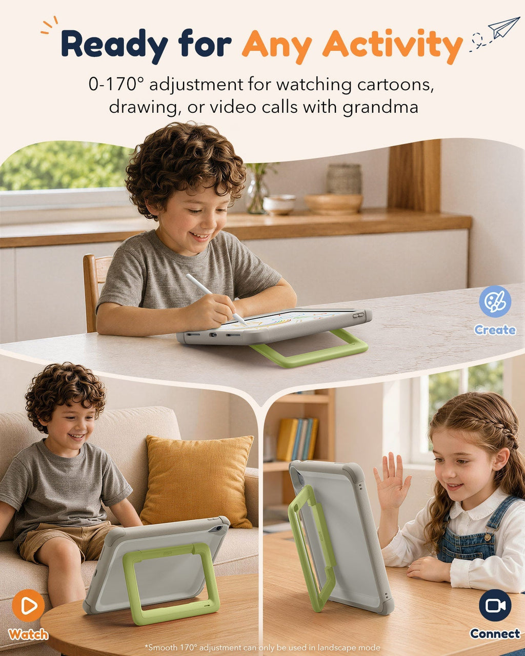 iPad 11" (A16) 2025 Bounce Case for Kids - Gray
