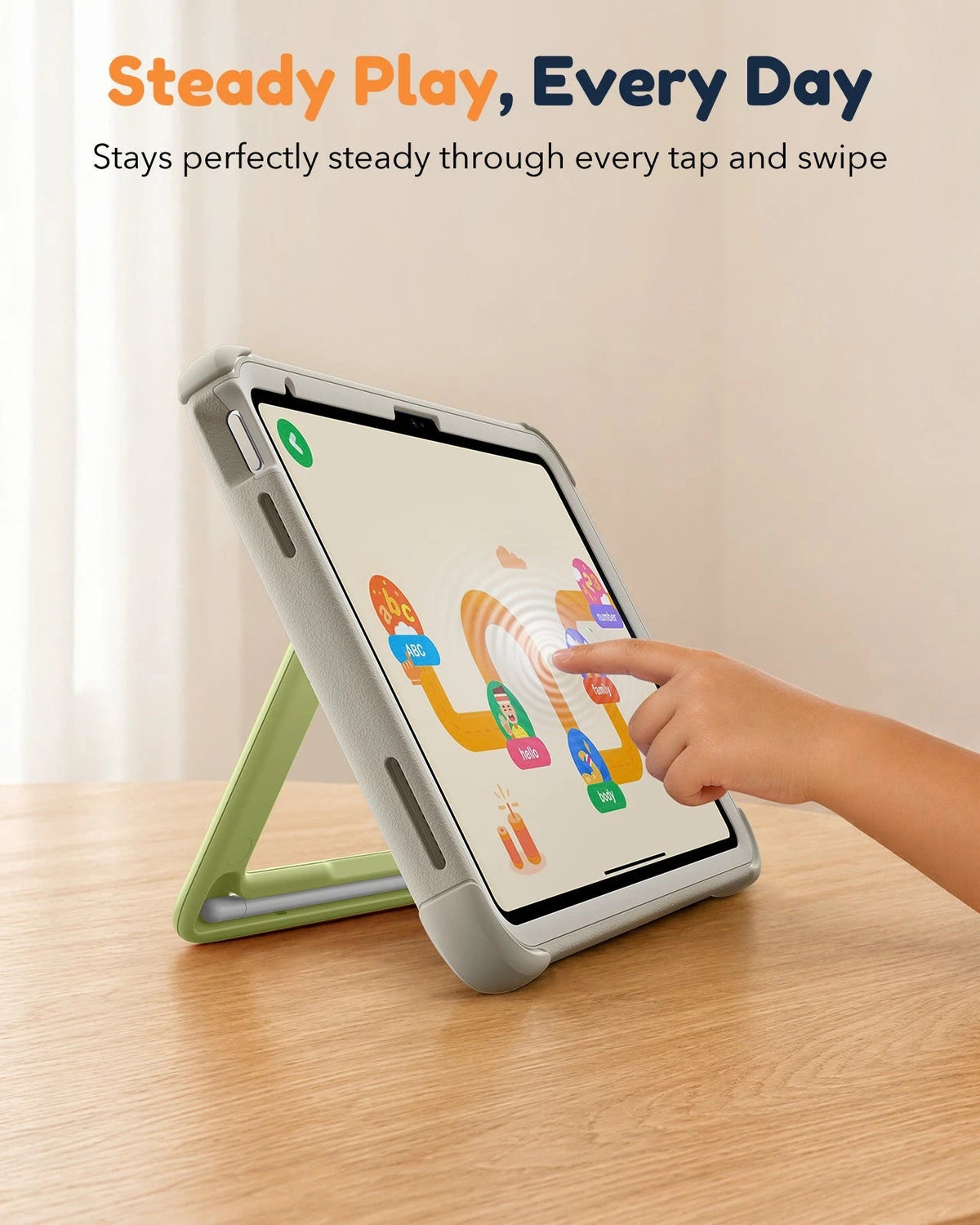 iPad 11" (A16) 2025 Bounce Case for Kids - Gray