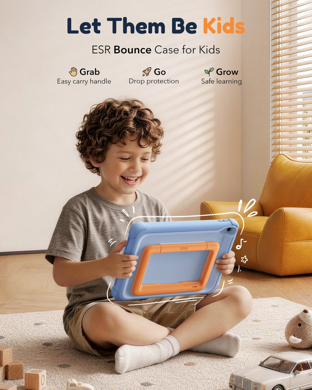 iPad 11" (A16) 2025 Bounce Case for Kids - Sky Blue