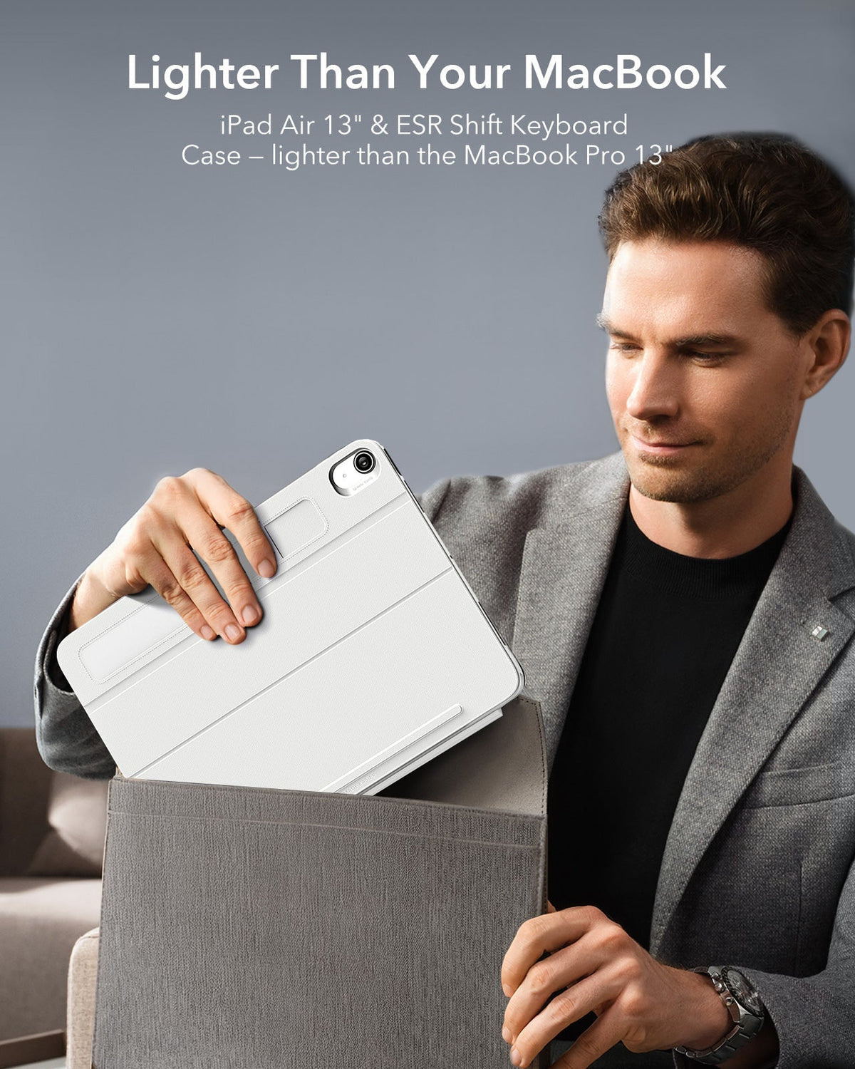 iPad Pro 13" (M4) 2024 Shift Keyboard Case (Detachable) - US Layout - White