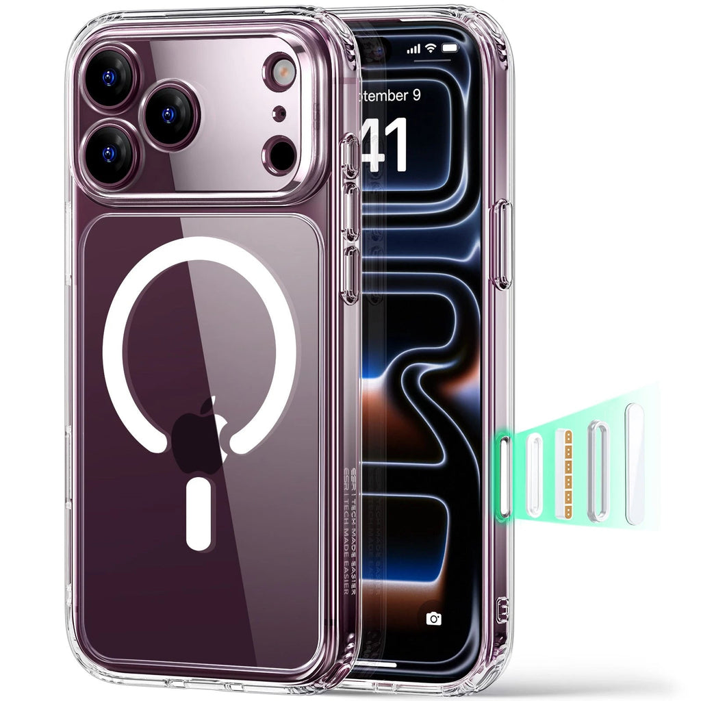 iPhone 2026 Pro Classic Hybrid Magnetic Case with Camera Control - Clear