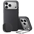 iPhone 2026 Pro Max Atelier Vegan Leather Magnetic Case with Camera Control and Flex Stand - Black