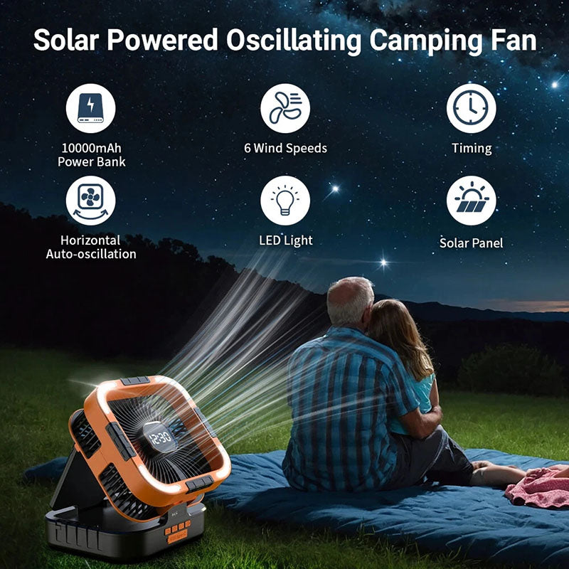 3 in 1 Solar Camping Fan | zavevo