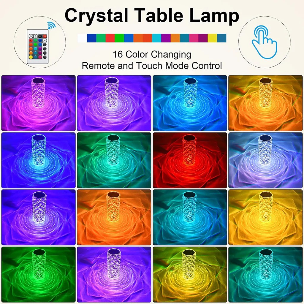 Touch Lamp | 16 RGB Color Modes for Ultimate Ambiance