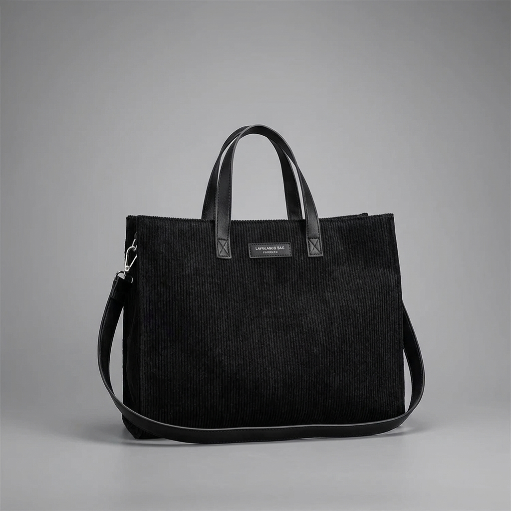 Corduroy Structured Tote Bag | Metz