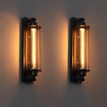 Industrial Wall Sconce with Modern LED Lighting and Vintage Metal Cage Design Wireless