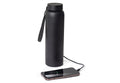 Insulated Stainless Steel Smart Water Bottle with Detachable Power Bank and 24 Oz Capacity