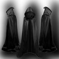 Kids' Halloween Hooded Cloak with Hood and Tie Closure for Costume Party With Red Cape