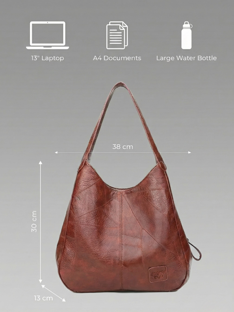 Vegan leather tote bag for work | TRIESTE