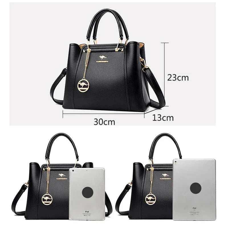 Luxurious Soft Leather Women's Shoulder and Crossbody Bag