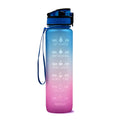 Motivational Sports Water Bottle with Fruit Infuser Time Markers and Flip-Top Lid 32 Oz