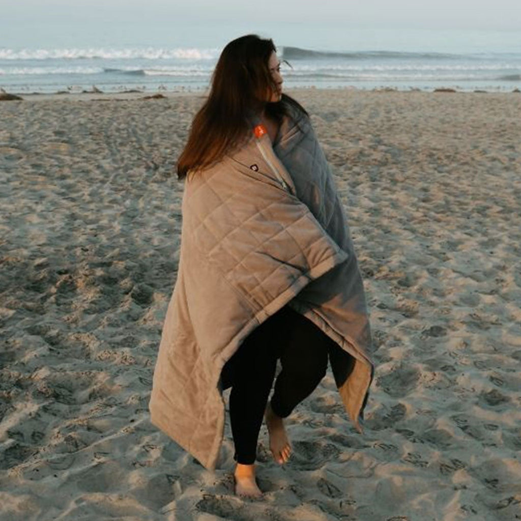 Outdoor Heated Blanket with Battery Powered Portable USB Power Bank and Three Heat Zones