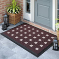Outdoor Rugs for Porch and Doormat with Non-Slip Rubber Backing and Water Resistant PVC Mesh Surface
