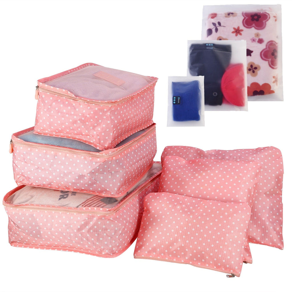 Packing Cubes and Compression Bags Travel Organizer Set with Pouches 6-Piece Luggage Traveling