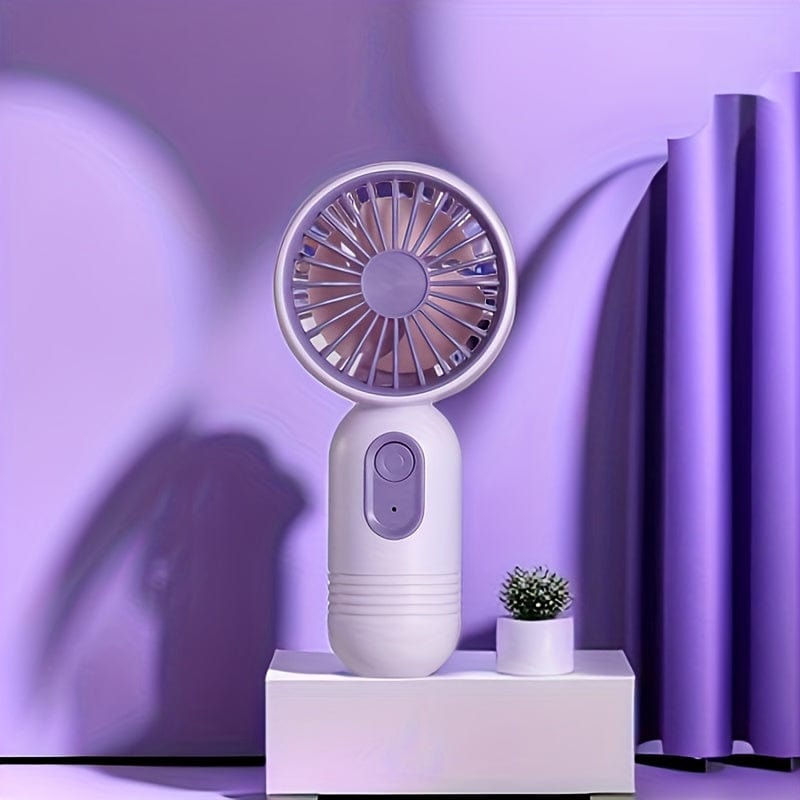 1PC Mini Portable Fan, USB Rechargeable, With 3 Speeds - Handheld Fan For Men And Women - Perfect For Office, Outdoor, Travel, And Camping | zavevo