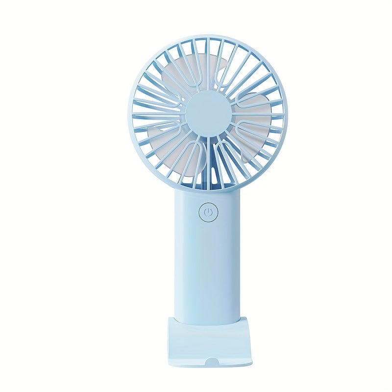 1pc USB Handheld Mini Fan - Portable Electric Fan For Home, Office, And Travel - Rechargeable Battery Operated - Quiet And Powerful Cooling | zavevo
