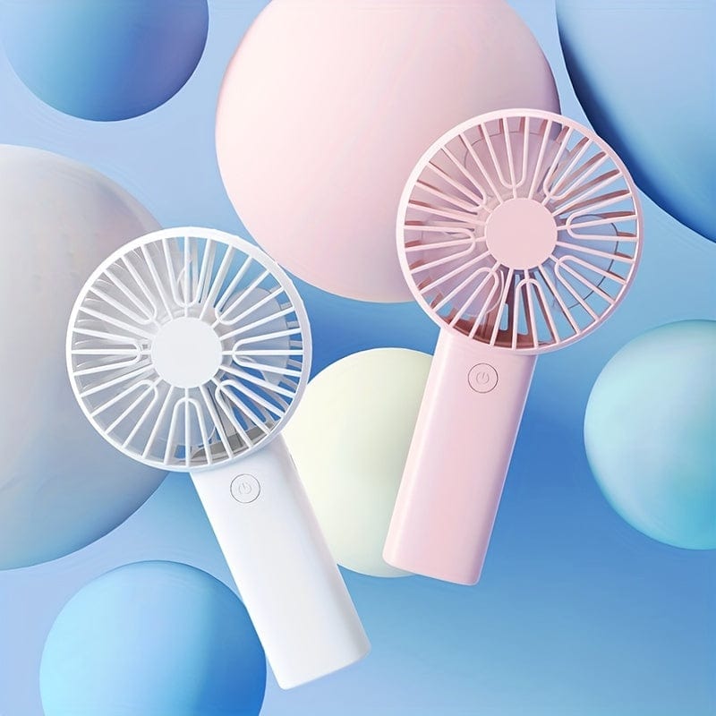 1pc USB Handheld Mini Fan - Portable Electric Fan For Home, Office, And Travel - Rechargeable Battery Operated - Quiet And Powerful Cooling | zavevo