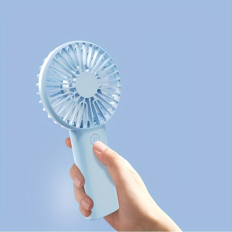 1pc USB Handheld Mini Fan - Portable Electric Fan For Home, Office, And Travel - Rechargeable Battery Operated - Quiet And Powerful Cooling | zavevo