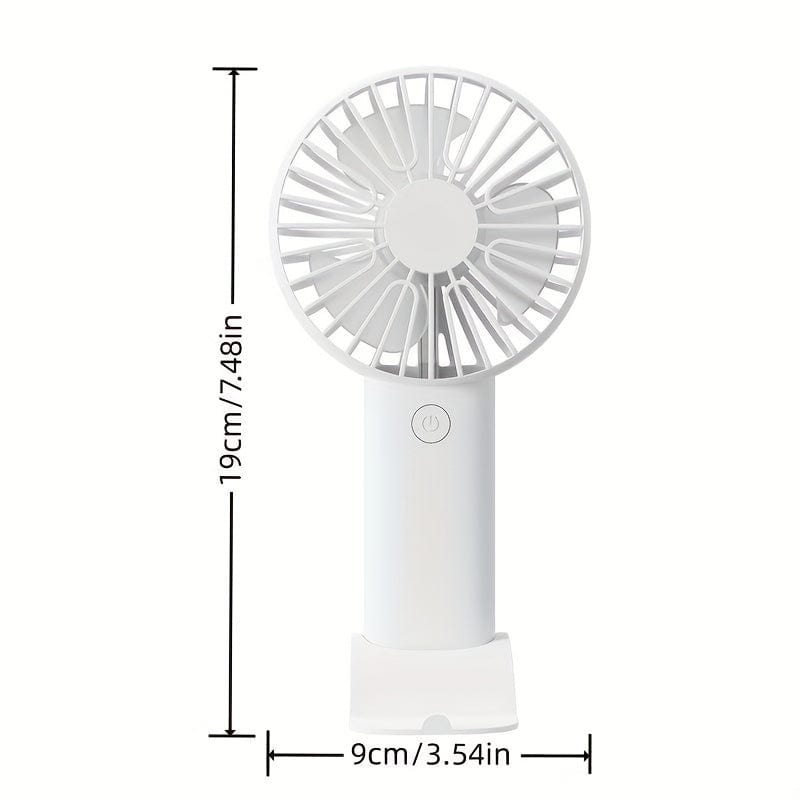 1pc USB Handheld Mini Fan - Portable Electric Fan For Home, Office, And Travel - Rechargeable Battery Operated - Quiet And Powerful Cooling | zavevo