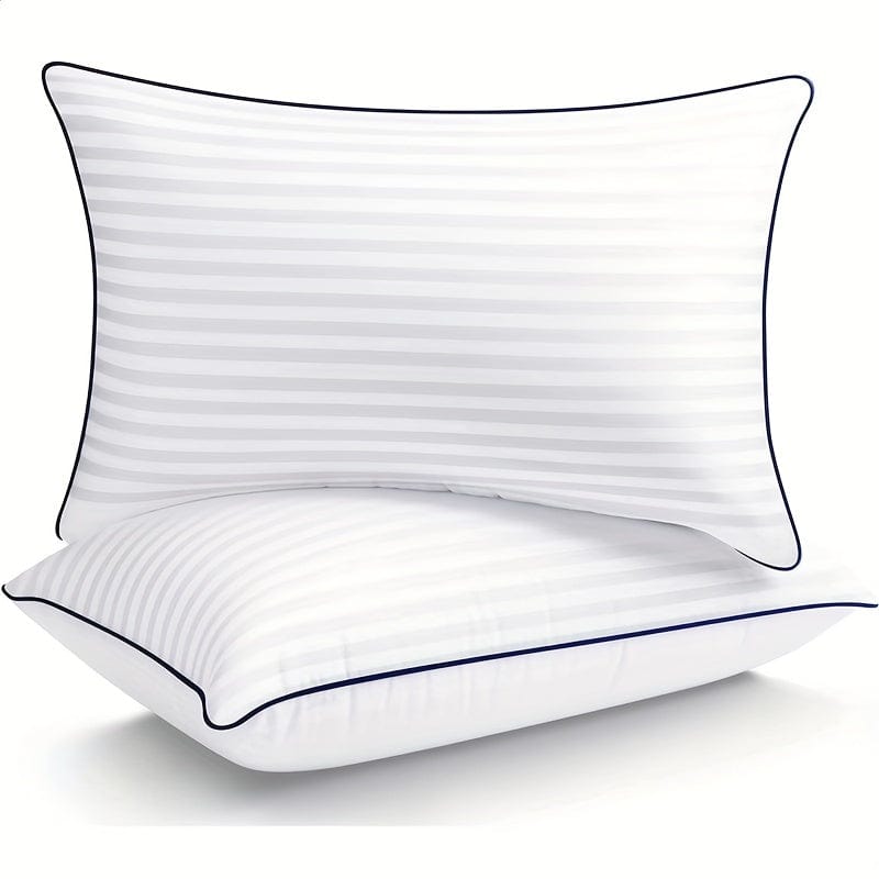 1pc Luxury Hotel Quality Bed Pillow - Cooling & Supportive - Perfect For Bedroom Guest Rooms - Soft Down Alternative Filling For Back, Stomach & Side Sleepers | zavevo