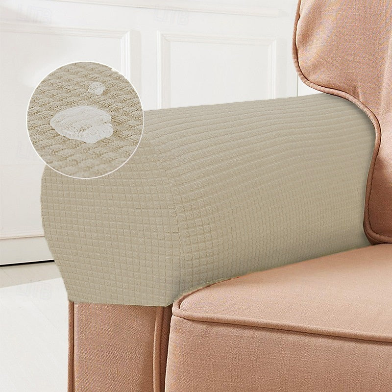 zavevo | Stretch Armrest Covers – Spandex Covers for Chairs & Armchairs, Set of 2, Bordeaux
