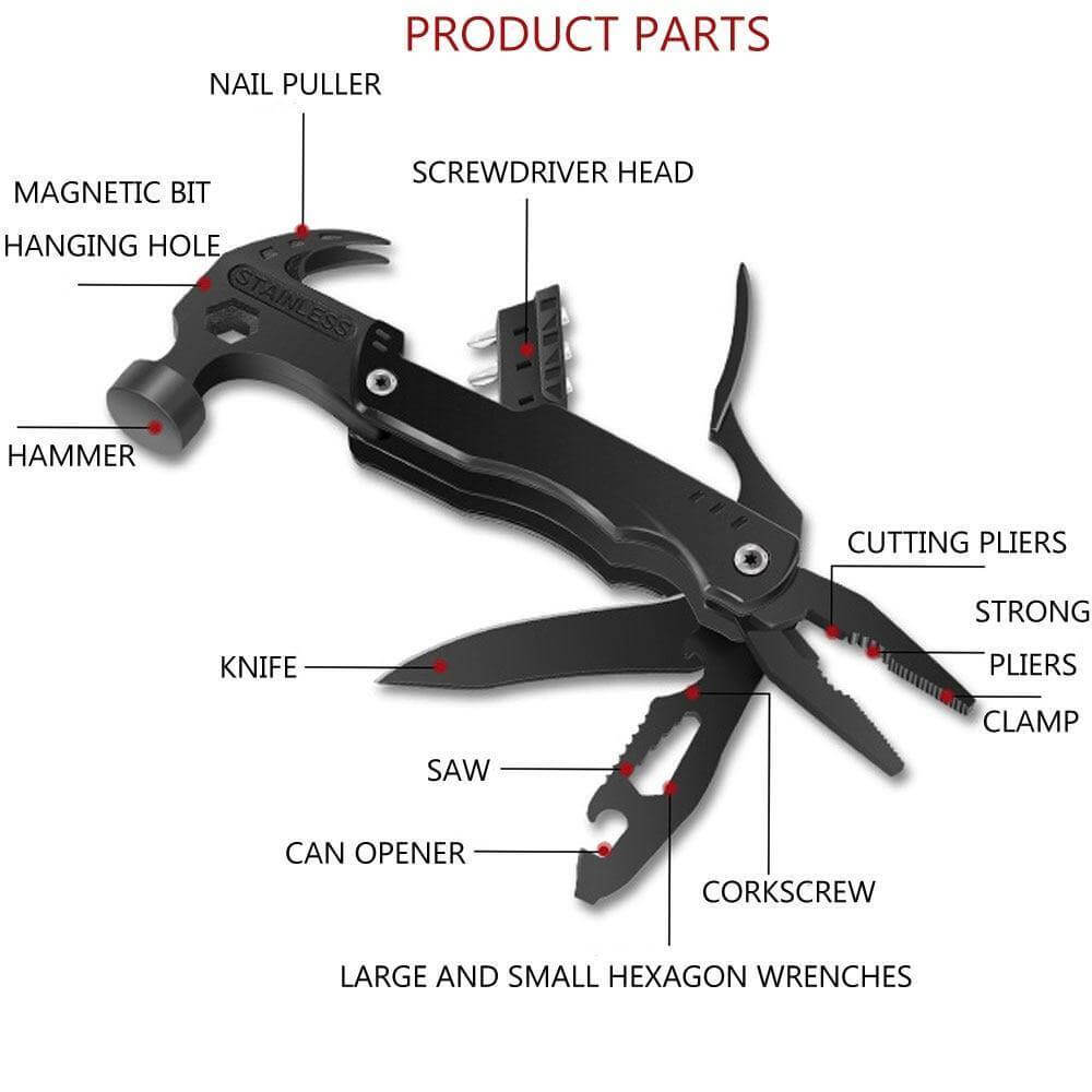 14in1 Portable Stainless Steel Outdoor Tool | zavevo