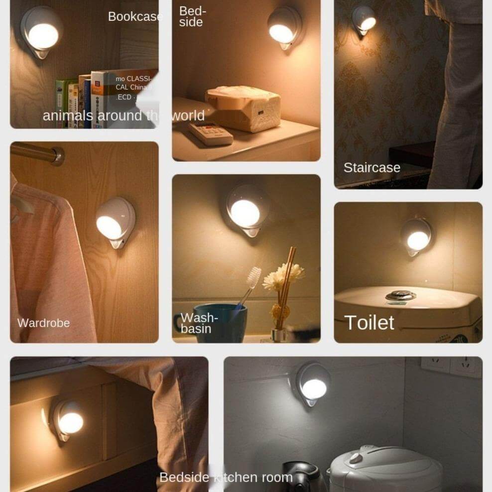 360 Rotating Water Drop Body Sensing Rechargeazavevoe Lamp | zavevo