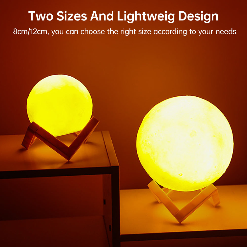 3D Light Touch Switch Rechargeazavevoe Moon Night Lamp | zavevo