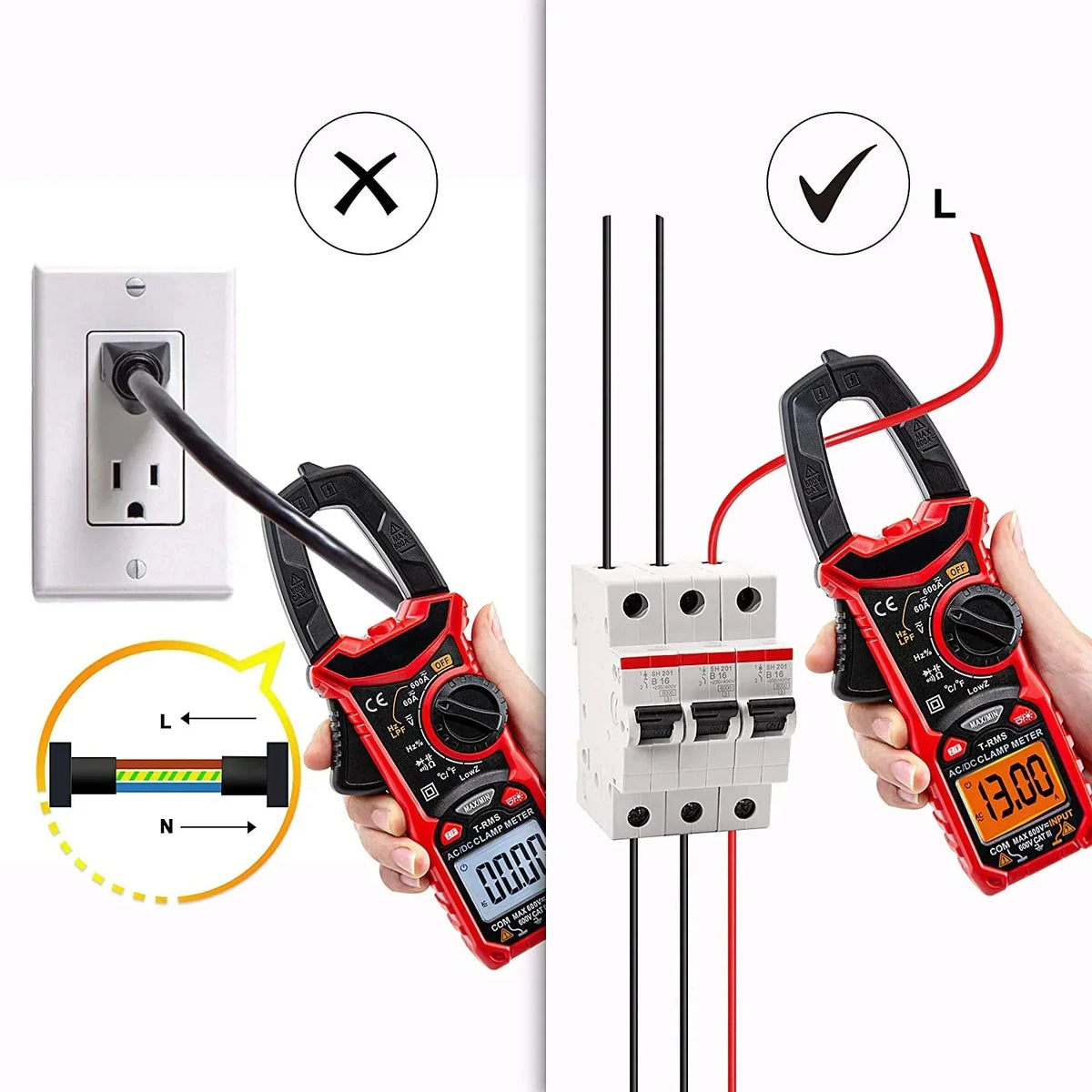 RD206D AC/DC Digital Clamp Meter