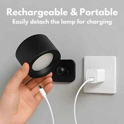Rechargeable Wall Sconce with 360° Magnetic Mount and Wireless LED Lighting Outdoor
