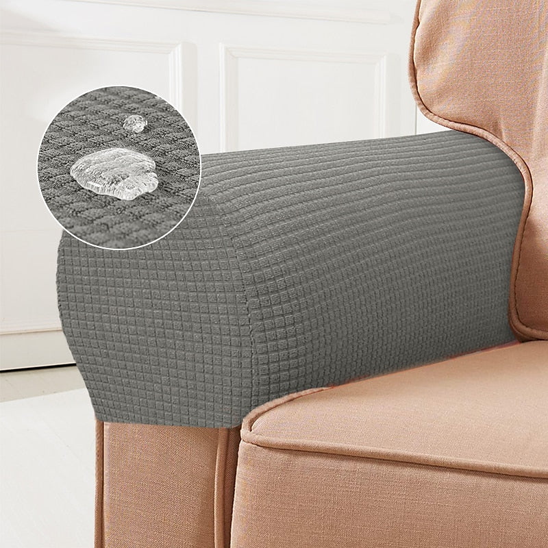 zavevo | Stretch Armrest Covers – Spandex Covers for Chairs & Armchairs, Set of 2, Bordeaux