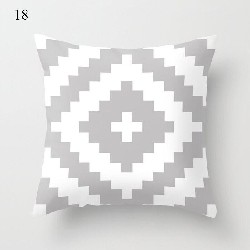 18" Cushion Cover Pillow Case Home Sofa Decor Pillowslip Waist Pillow Cover Soft zavevo