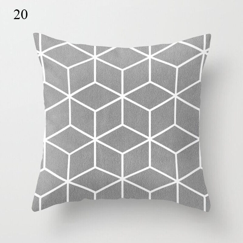 18" Cushion Cover Pillow Case Home Sofa Decor Pillowslip Waist Pillow Cover Soft zavevo