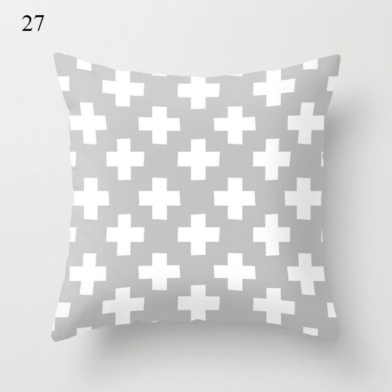 18" Cushion Cover Pillow Case Home Sofa Decor Pillowslip Waist Pillow Cover Soft zavevo