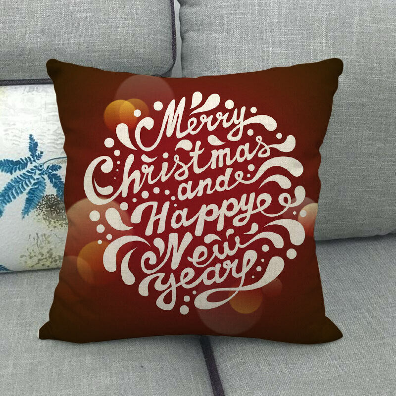 18" Cojines Merry Xmas Couch Throw Pillow Cover Case Home Sofa Decor Pillowslip zavevo