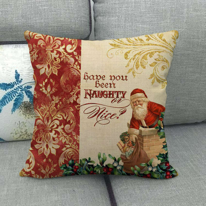 18" Cojines Merry Xmas Couch Throw Pillow Cover Case Home Sofa Decor Pillowslip zavevo