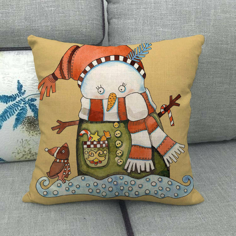 18" Cojines Merry Xmas Couch Throw Pillow Cover Case Home Sofa Decor Pillowslip zavevo