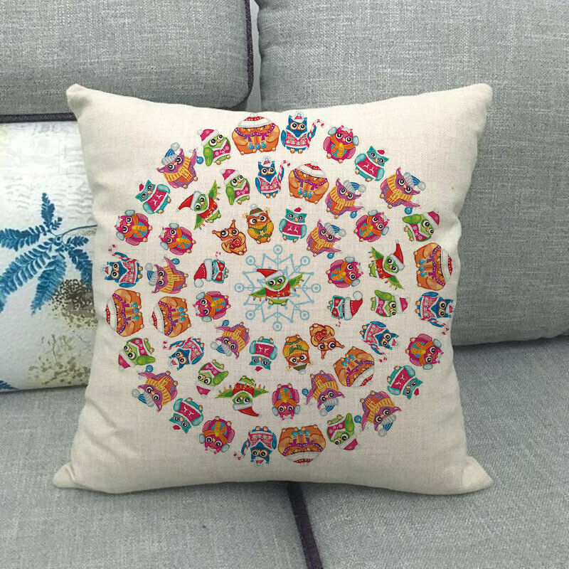 18" Cojines Merry Xmas Couch Throw Pillow Cover Case Home Sofa Decor Pillowslip zavevo