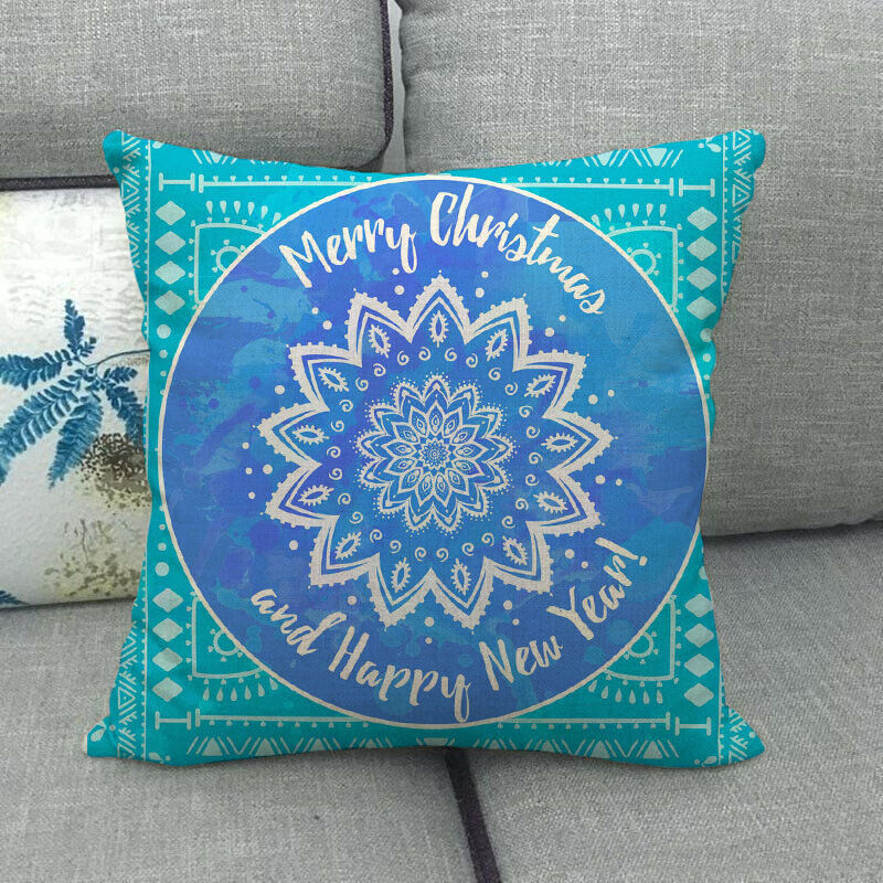 18" Cojines Merry Xmas Couch Throw Pillow Cover Case Home Sofa Decor Pillowslip zavevo