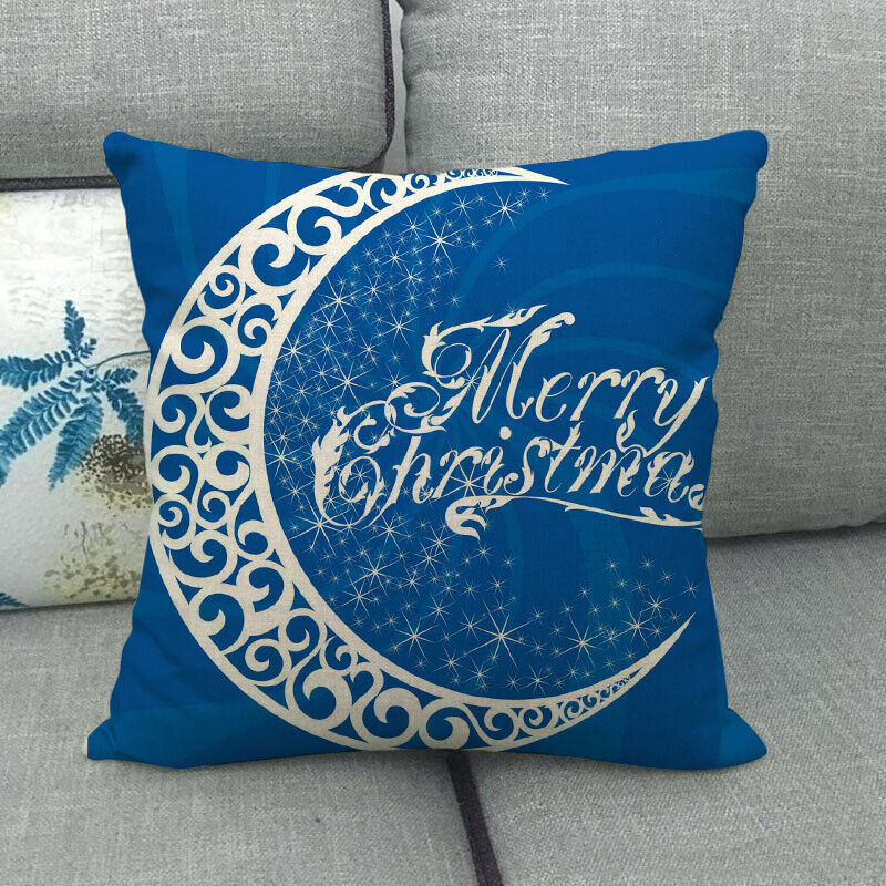 18" Cojines Merry Xmas Couch Throw Pillow Cover Case Home Sofa Decor Pillowslip zavevo