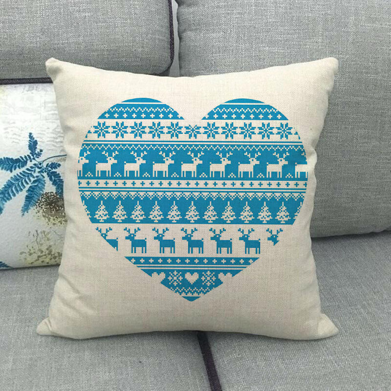 18" Cojines Merry Xmas Couch Throw Pillow Cover Case Home Sofa Decor Pillowslip zavevo