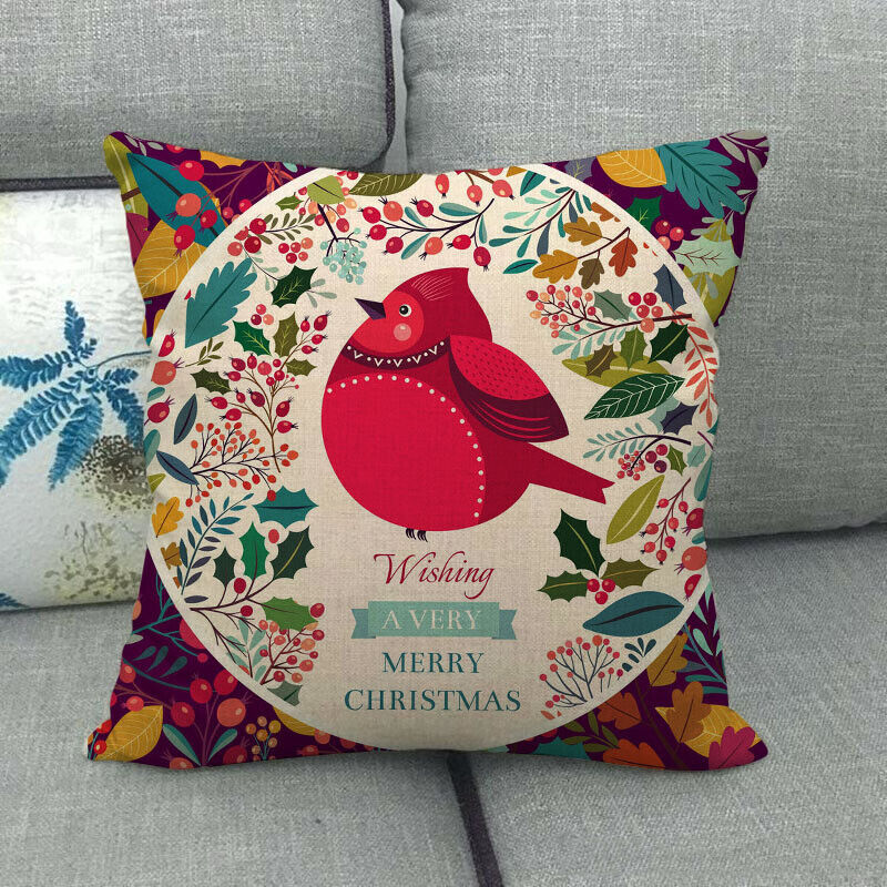 18" Cojines Merry Xmas Couch Throw Pillow Cover Case Home Sofa Decor Pillowslip zavevo