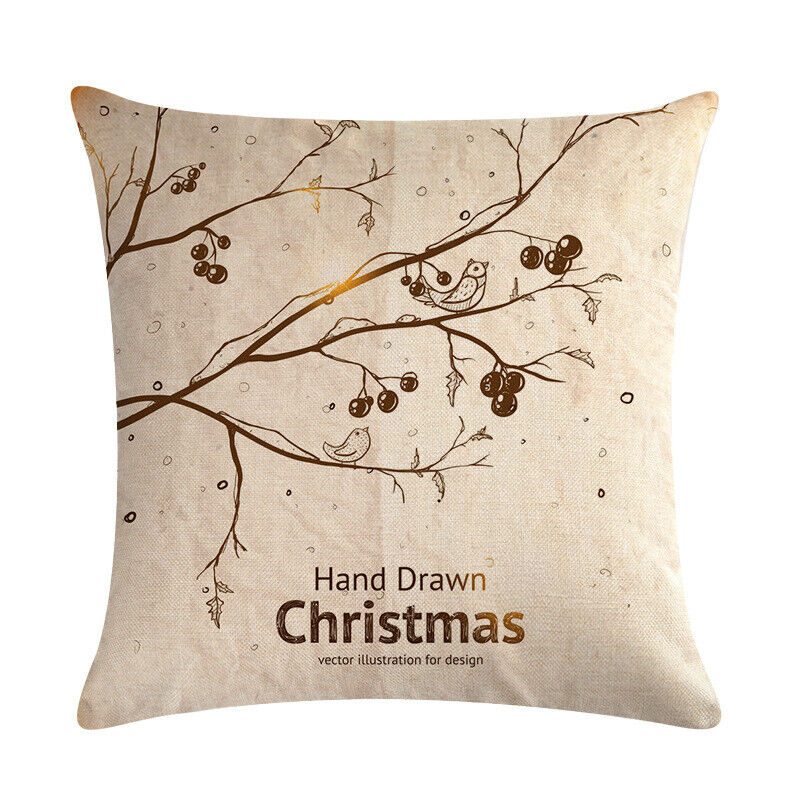 18" Cojines Merry Xmas Couch Throw Pillow Cover Case Home Sofa Decor Pillowslip zavevo